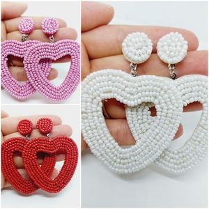 Beaded Heart Earrings